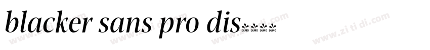 blacker sans pro dis字体转换